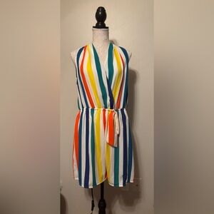 Guilt Trip Colorful Sleeveless Skort Romper